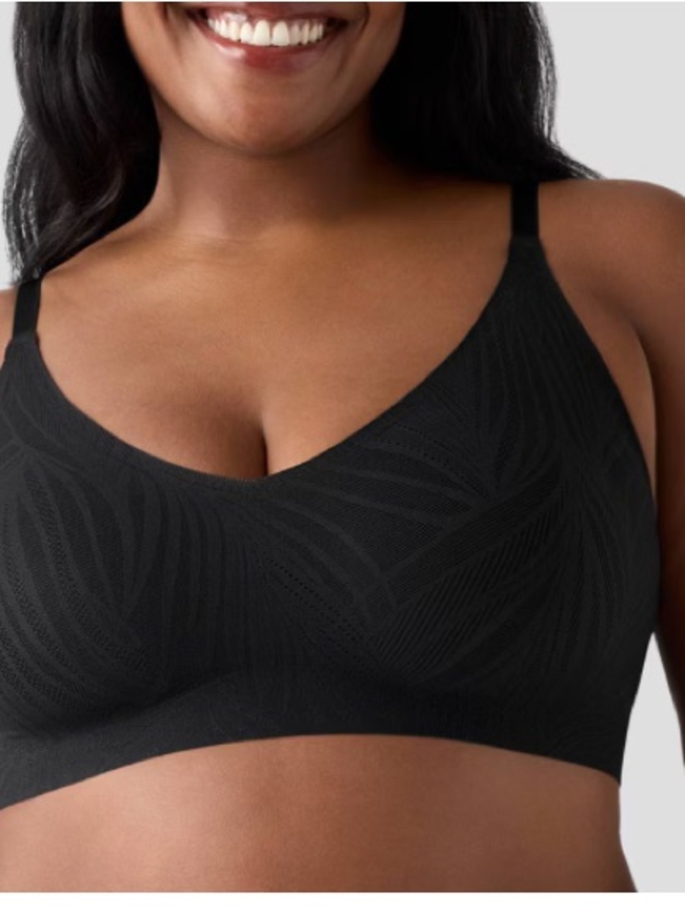 True & Co. Everybody Lace Triangle Adj. Strap Wirefree
Bra - Black Medium, NWT